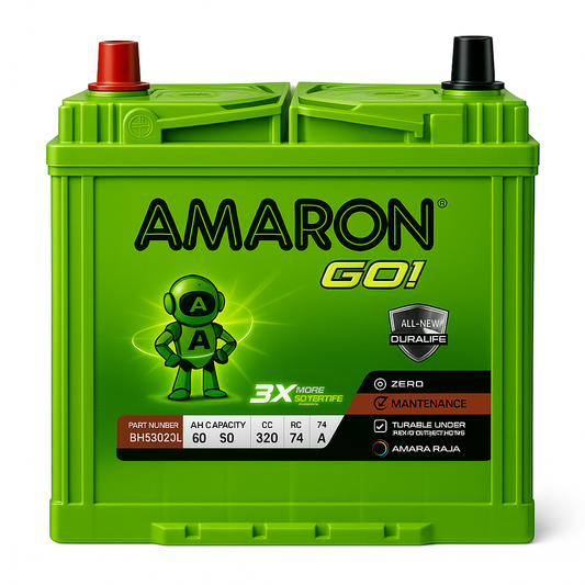 AMARON CAR BATTERY 12V 60AH 55D23LMF